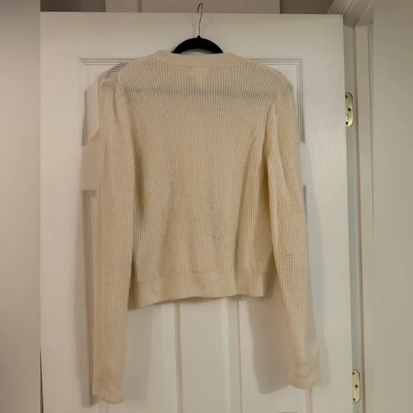H&M Bow-Front Rib-Knit Cardigan - Picture 4 of 4